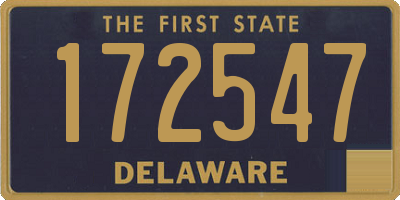 DE license plate 172547