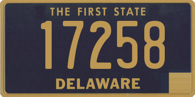 DE license plate 17258