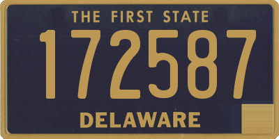 DE license plate 172587