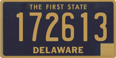 DE license plate 172613