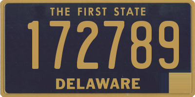 DE license plate 172789