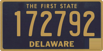 DE license plate 172792