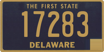 DE license plate 17283