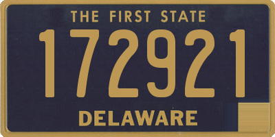 DE license plate 172921