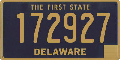 DE license plate 172927