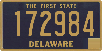 DE license plate 172984