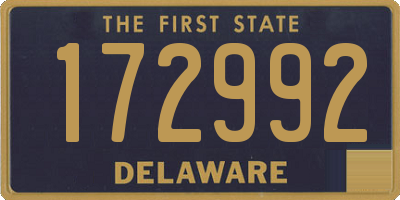 DE license plate 172992