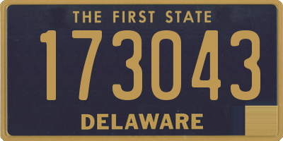 DE license plate 173043