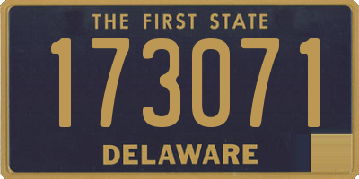 DE license plate 173071