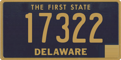 DE license plate 17322