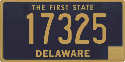 DE license plate 17325