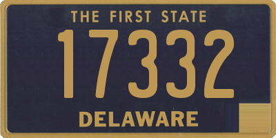 DE license plate 17332