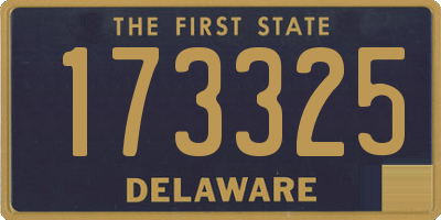 DE license plate 173325