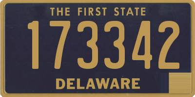 DE license plate 173342