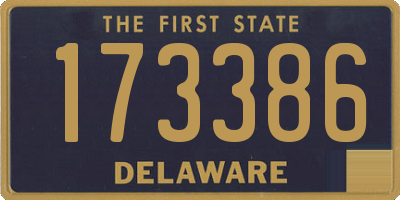 DE license plate 173386