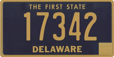 DE license plate 17342