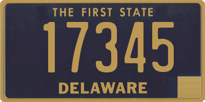 DE license plate 17345