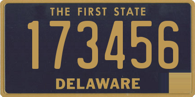 DE license plate 173456