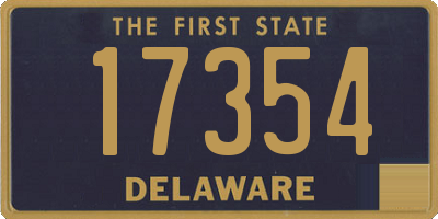 DE license plate 17354