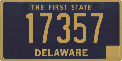 DE license plate 17357