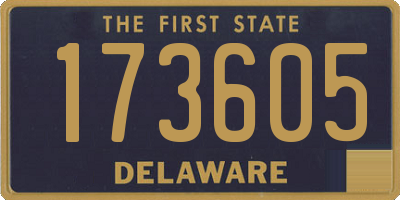 DE license plate 173605