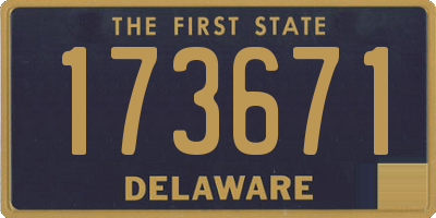 DE license plate 173671