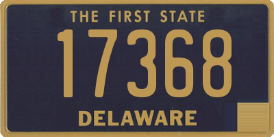 DE license plate 17368