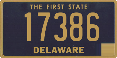 DE license plate 17386