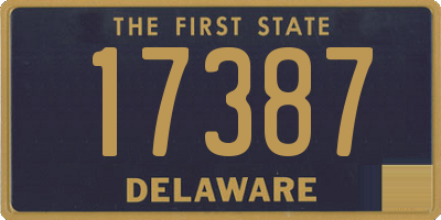 DE license plate 17387