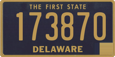 DE license plate 173870