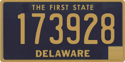 DE license plate 173928