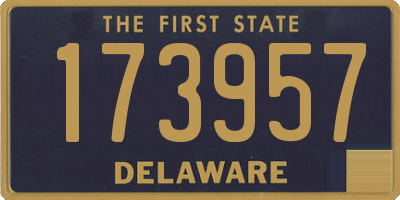 DE license plate 173957