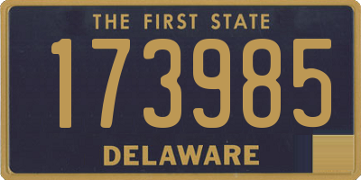 DE license plate 173985