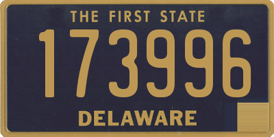 DE license plate 173996