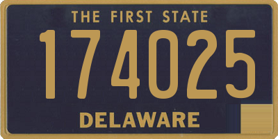 DE license plate 174025