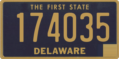 DE license plate 174035