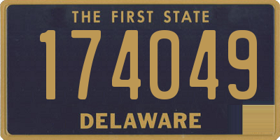 DE license plate 174049