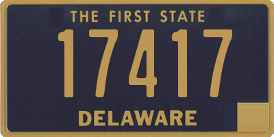 DE license plate 17417