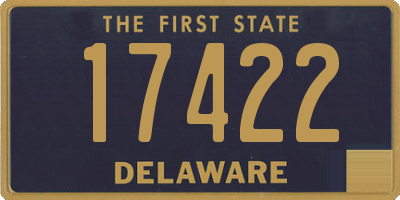 DE license plate 17422