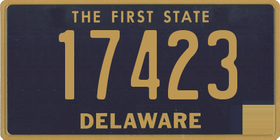 DE license plate 17423