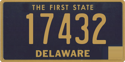 DE license plate 17432