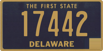 DE license plate 17442