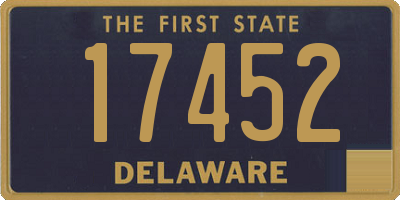 DE license plate 17452