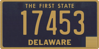 DE license plate 17453