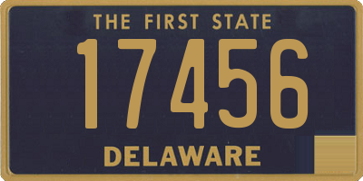 DE license plate 17456