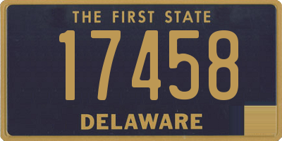 DE license plate 17458