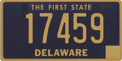 DE license plate 17459