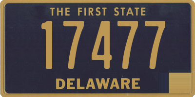 DE license plate 17477