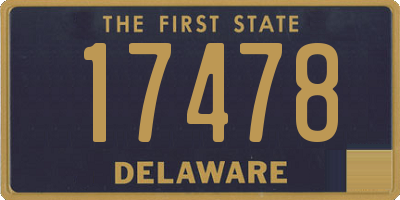 DE license plate 17478