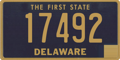 DE license plate 17492